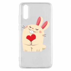 Чехол для Huawei P20 Rabbit with heart - PrintSalon