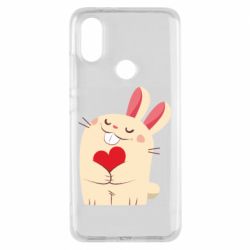 Чехол для Xiaomi Mi A2 Rabbit with heart - PrintSalon