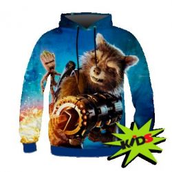 Дитяче 3D худі Raccoon and Groot