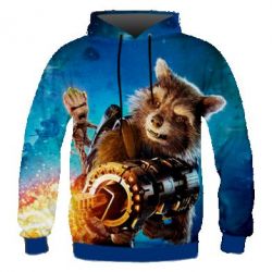 Чоловіче 3D худі Raccoon and Groot