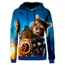 Жіноче 3D худі Raccoon and Groot-PrintSalon Жіноче 3D худі Raccoon and Groot