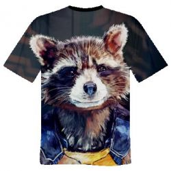 Мужская футболка 3D Raccoon