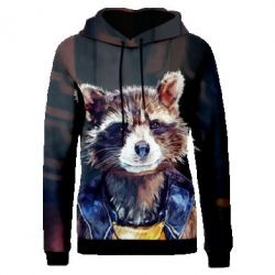 Жіноче 3D худі Raccoon-PrintSalon Жіноче 3D худі Raccoon