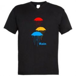 Мужская футболка  с V-образным вырезом Rain - PrintSalon