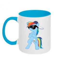 Чашка двухцветная 320ml Rainbow Dash Cool - PrintSalon