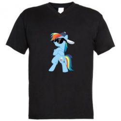 Мужская футболка  с V-образным вырезом Rainbow Dash Cool