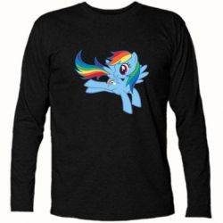 Футболка с длинным рукавом Rainbow Dash run - PrintSalon