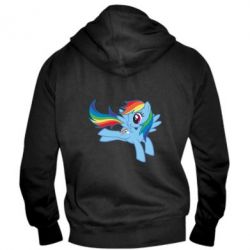 Мужское худи на молнии Rainbow Dash run - PrintSalon