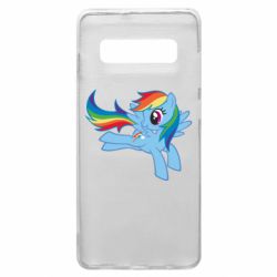 Чехол для Samsung S10+ Rainbow Dash run - PrintSalon