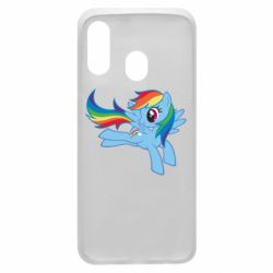 Чехол для Samsung A40 Rainbow Dash run - PrintSalon