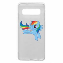 Чехол для Samsung S10 Rainbow Dash run - PrintSalon