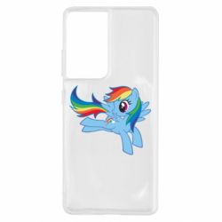 Чехол для Samsung S21 Ultra Rainbow Dash run - PrintSalon