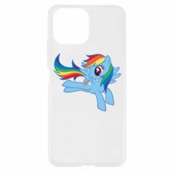 Чехол для Xiaomi Mi11 Lite Rainbow Dash run - PrintSalon