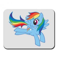 Коврик для мыши Rainbow Dash run - PrintSalon