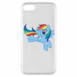 Чехол для iPhone SE 2022 Rainbow Dash run - PrintSalon