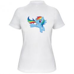 Женское поло Rainbow Dash run - PrintSalon