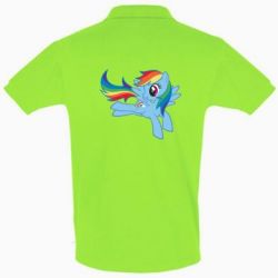 Мужское поло Rainbow Dash run - PrintSalon