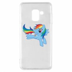 Чехол для Samsung A8 2018 Rainbow Dash run - PrintSalon
