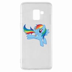 Чехол для Samsung A8+ 2018 Rainbow Dash run - PrintSalon