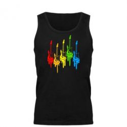 Мужская майка Разноцветные гитары - PrintSalon