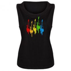 Женская майка Разноцветные гитары - PrintSalon