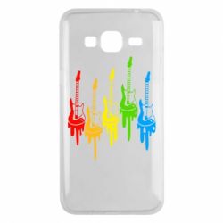Чехол для Samsung J3 2016 Разноцветные гитары - PrintSalon
