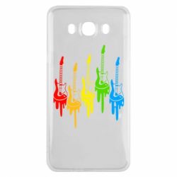 Чехол для Samsung J7 2016 Разноцветные гитары - PrintSalon
