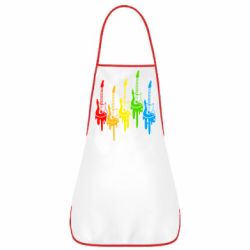 Фартук Разноцветные гитары - PrintSalon