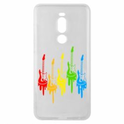 Чехол для Meizu Note 8 Разноцветные гитары - PrintSalon