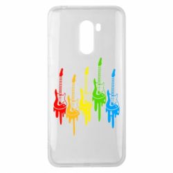 Чехол для Xiaomi Pocophone F1 Разноцветные гитары - PrintSalon