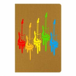 Блокнот с принто Разноцветные гитары - PrintSalon
