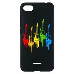 Чехол для Xiaomi Redmi 6A Разноцветные гитары - PrintSalon