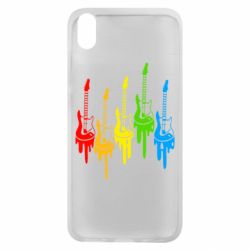 Чехол для Xiaomi Redmi 7A Разноцветные гитары - PrintSalon