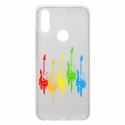 Чехол для Xiaomi Redmi 7 Разноцветные гитары - PrintSalon