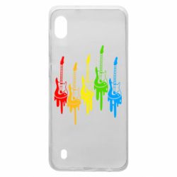 Чехол для Samsung A10 Разноцветные гитары - PrintSalon