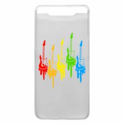 Чехол для Samsung A80 Разноцветные гитары - PrintSalon