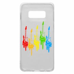 Чехол для Samsung S10e Разноцветные гитары - PrintSalon