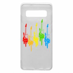 Чехол для Samsung S10 Разноцветные гитары - PrintSalon