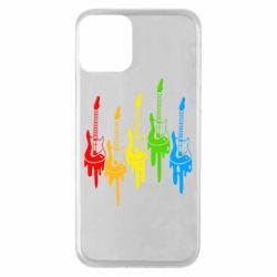 Чехол для iPhone 11 Разноцветные гитары - PrintSalon