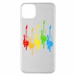 Чехол для iPhone 11 Pro Max Разноцветные гитары - PrintSalon