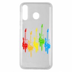Чехол для Samsung M30 Разноцветные гитары - PrintSalon