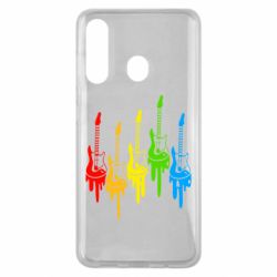Чехол для Samsung M40 Разноцветные гитары - PrintSalon