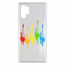Чехол для Samsung Note 10 Plus Разноцветные гитары - PrintSalon