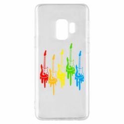 Чехол для Samsung S9 Разноцветные гитары - PrintSalon
