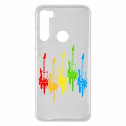 Чехол для Xiaomi Redmi Note 8 Разноцветные гитары - PrintSalon