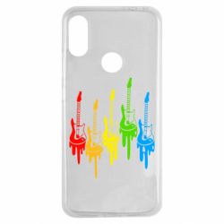 Чехол для Xiaomi Redmi Note 7 Разноцветные гитары - PrintSalon