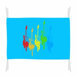 Флаг Разноцветные гитары - PrintSalon