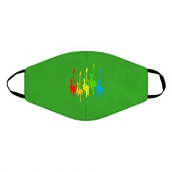 Маска многоразовая Разноцветные гитары - PrintSalon