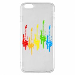 Чехол для iPhone 6 Plus/6S Plus Разноцветные гитары - PrintSalon