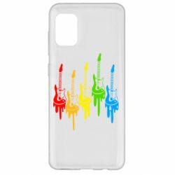 Чехол для Samsung A31 Разноцветные гитары - PrintSalon